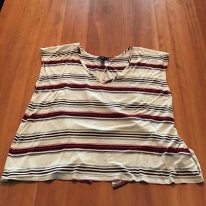 Short sleeve open back shirt